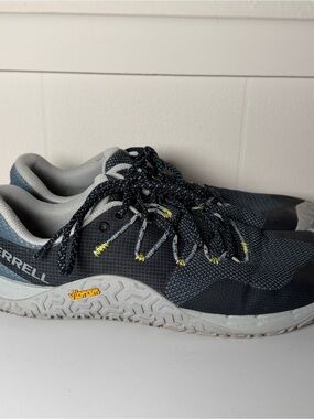 Merrell Trail Glove 7 Men's Size 11.5 Vibram Minimalist Running Shoes Blue Gray